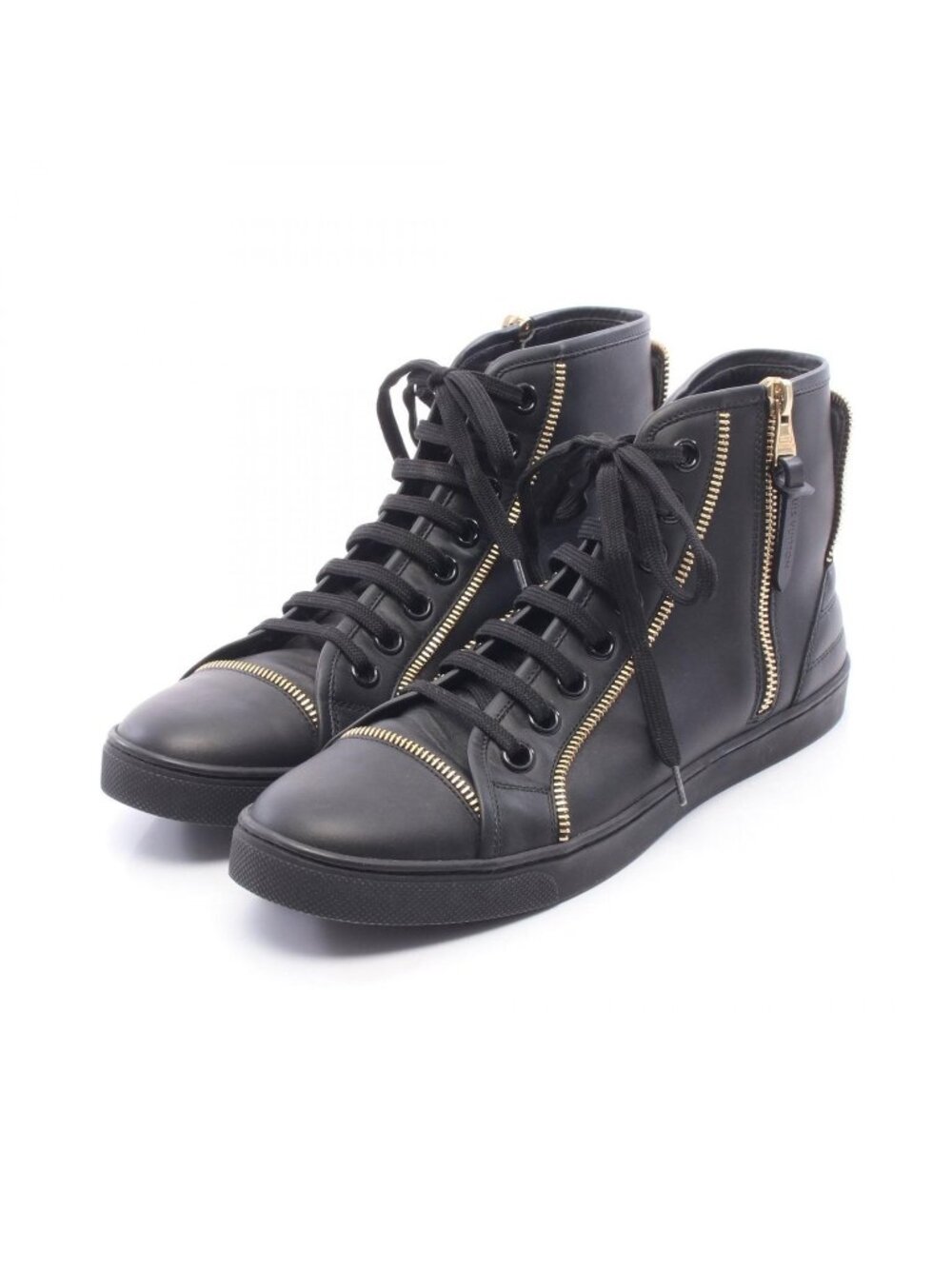 Louis Vuitton Sneakers Zip Motif Black Leather High Top